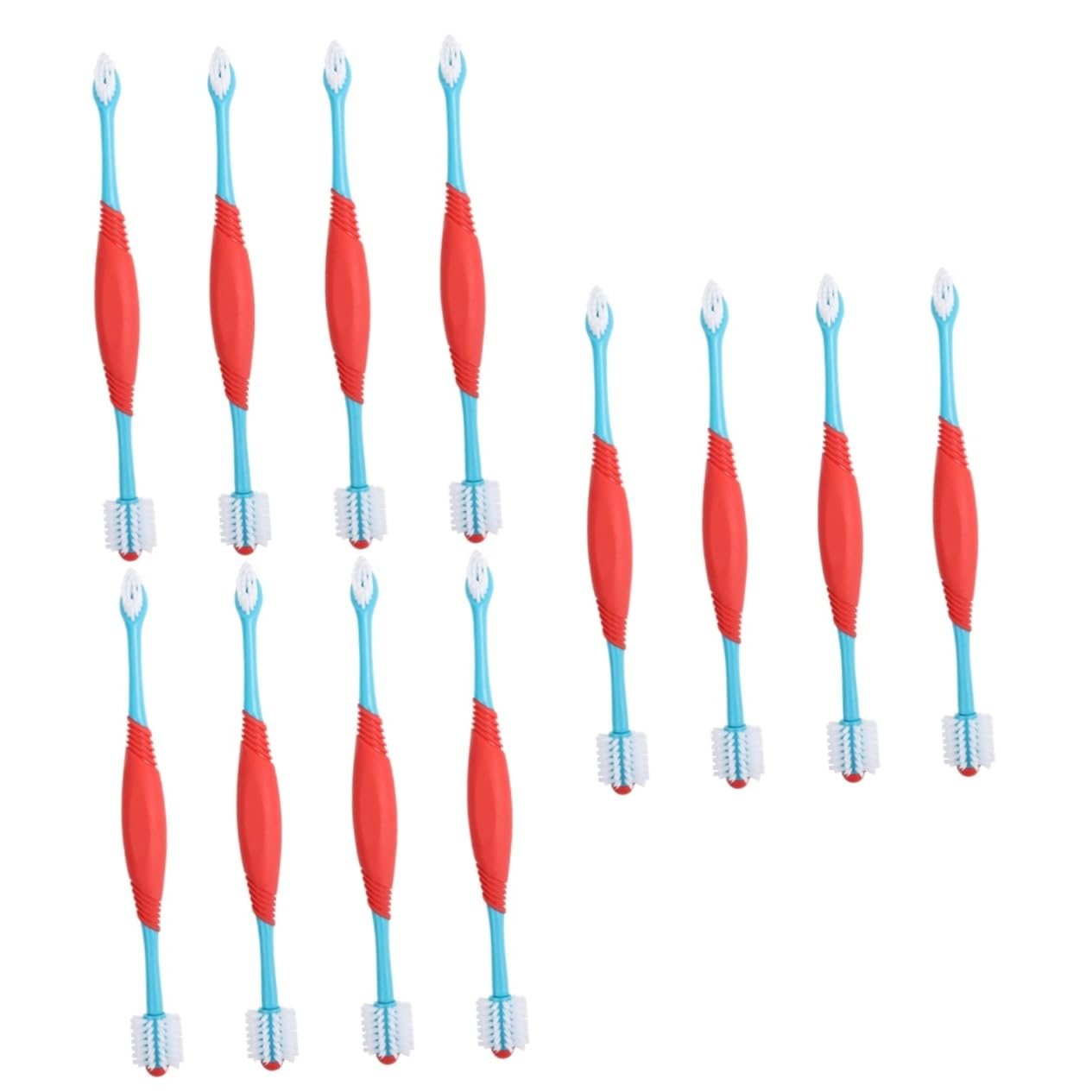 BESPORTBLE 12pièces Brosse à Dents Pour Chiens à Double Tête Brosse à Dents Souple Pour Chiots Et Outil De Soins Dentaires Pour Animaux De Compagnie