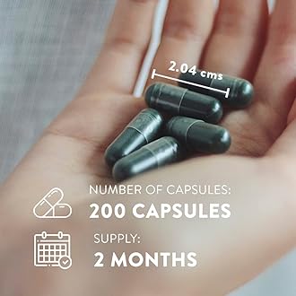 Organic Spirulina and Chlorella Capsules - Spirulina Powder and Chlorella Powder - Broken Cell Wall - 1800mg per Serving - 200 Capsules - Vegan