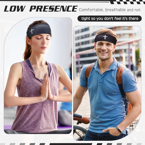 Image of 18 Pcs Sports Sweatbands for Men Women Camo Headbands Workout Non Slip Headbands Breathable Head Band Fitness Stretchy Unisex Hairband for Yoga Running Cycling Ball