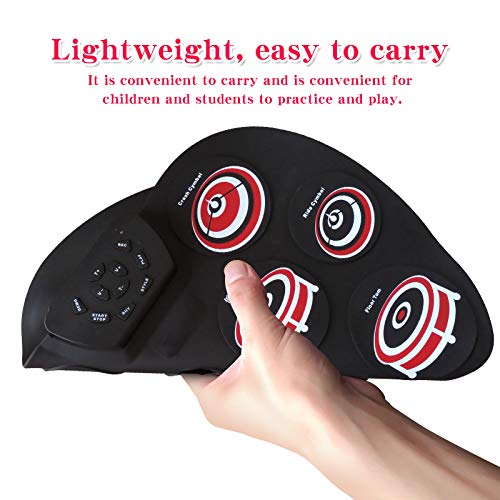Elektronisch Drumstel USB Draagbaar spel met pedaalbatterij voor Beginner Electronic Drum Set voor Kinderen en… - Image 5