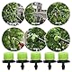 VINFUTUR 100pcs Bewässerung Tropfer Sprinkler Micro Tropfer Garten Bewässerungssystem Tropfbewässerung 8 Loch Micro Sprinklerköpfe