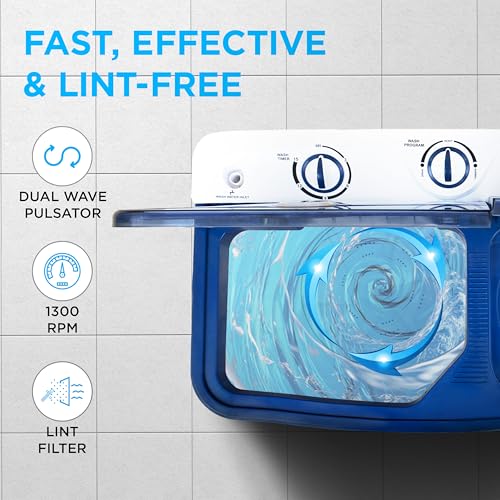 Image of Midea 7 kg 5 Star Semi Automatic Top Load Washing Machine Blue (MWMSA070PPG(BW), Rat Away Feature)