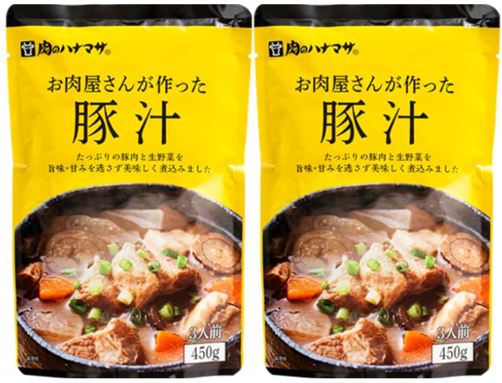 Amazon | 【まとめ買い】肉のハナマサ お肉屋さんが作った豚汁 3人前