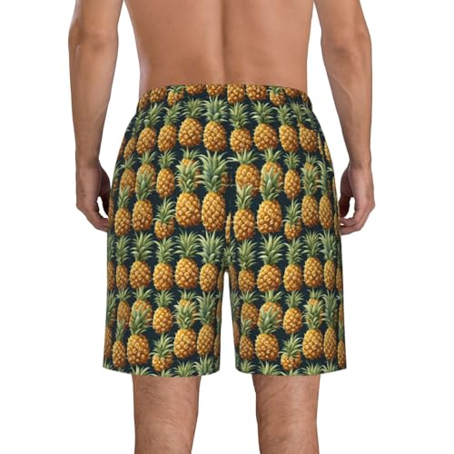 Pineapple Print Stylish Beach Shorts Swim Trunks Lightweight Breathable Summer Outdoor Activities3