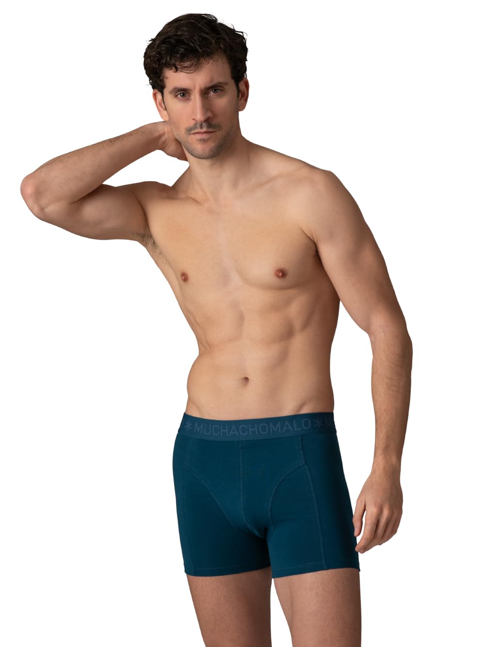 Muchachomalo Boxer da uomo, biancheria intima liscia in cotone da uomo, confezione da 6, boxer tinta unita, taglio classico, con vita elasticizzata