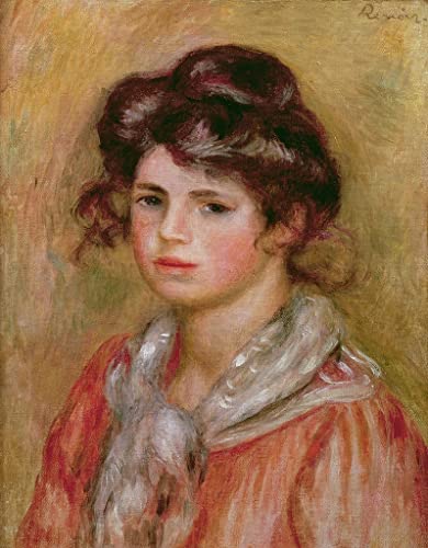 Impression d'art Renoir Jeune fille au mouchoir blanc, grand tableau vintage de qualité 60x90cm