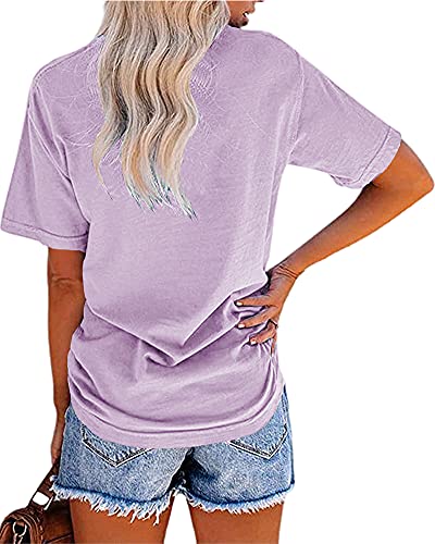 MaQiYa Womens Cute Sunflower Graphic Printed Tee Shirts Vintage Short Sleeve Cotton Shirts Tops2