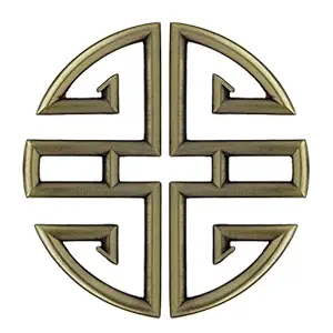 Chinese Traditional Auspicious Cabinet Door Handle Drawer Pull Knobs, 1 Pair