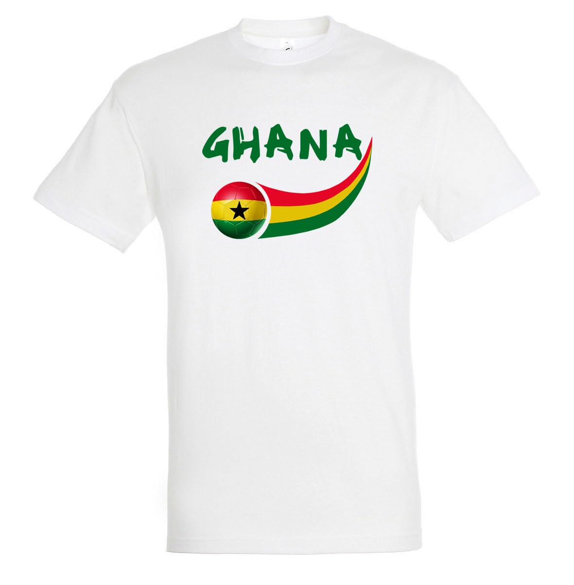 Ghana Adult Football T-Shirt, White, XL
