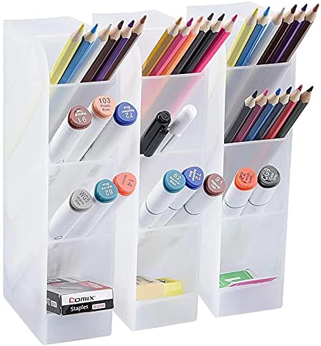 Organizador Multiuso Porta Caneta Escritório Rack De Armazenamento Branco