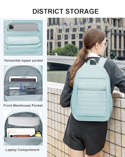 Image of KEOFID Travel Backpack for Women, Womens Work Backpacks, Anti-theft Backpack Purse, Back pack for College Girls, Carry-On Travel Backpacks,Bookbag(Light Green)