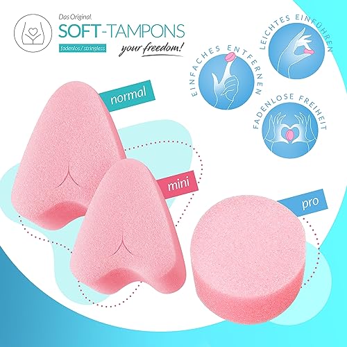 JOYDIVISION Soft-Tampons professional | 50 Stück | fadenlose Tampons Für Sport, Schwim Men & Spa | Men struationsschwämmchen ultra soft | leichtes Einführen & Entfernen | Softtampon Ohne Faden