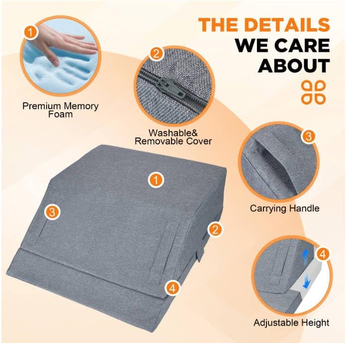 Leg Elevation Pillows for After Surgery, Adjustable Height Knee Surgery Recovery Equipment