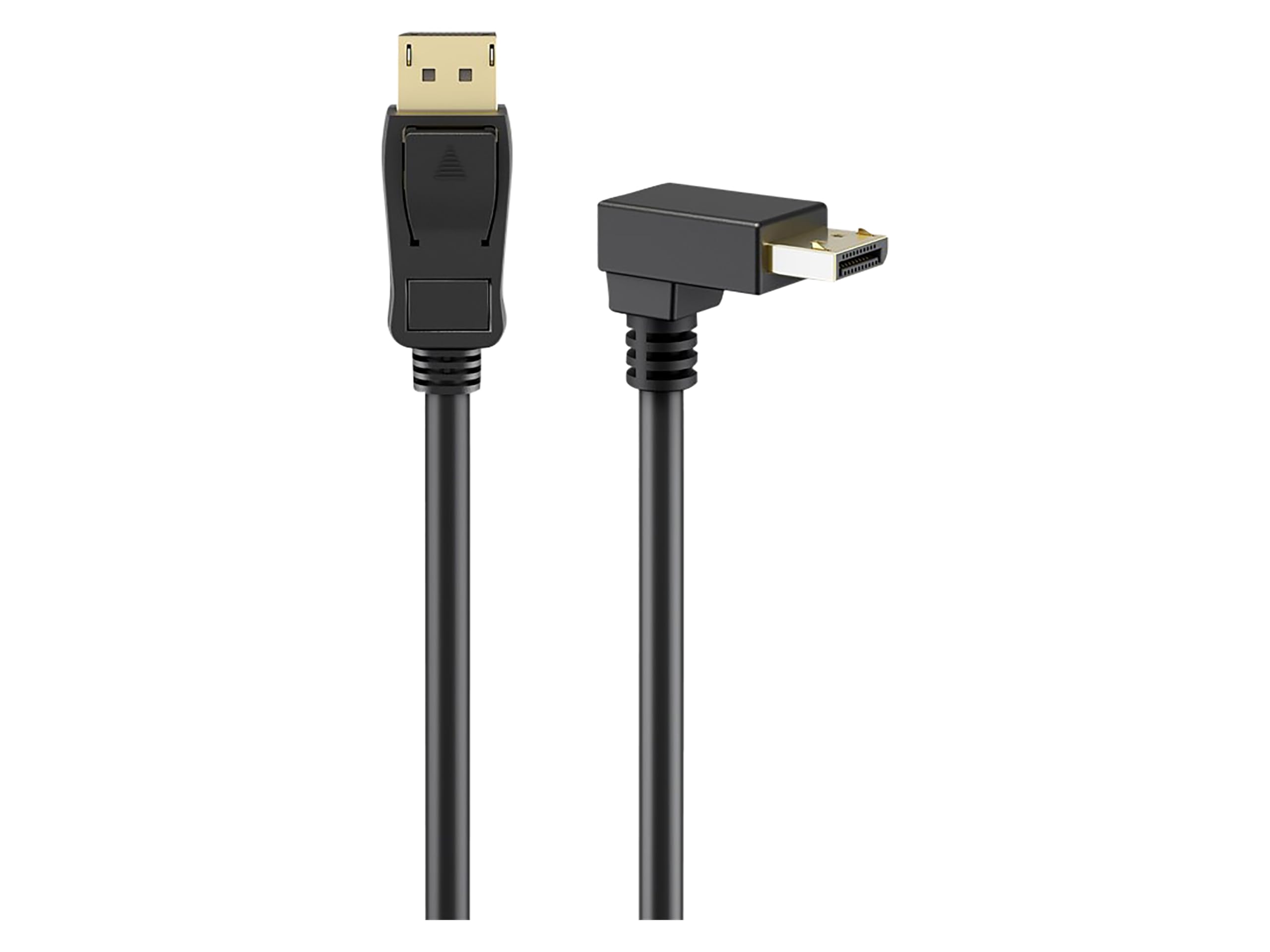 goobay Kabel DisplayPort 2.0/2.1, 54 Gbit/s obsługuje FreeSync i G-Sync, HDCP 2.2, Dynamic HDR i 32 kanały audio/specjalnie do gier/wtyczka 90° - 2 m / 77057