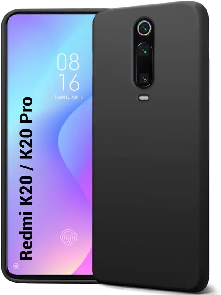 TheGiftKart Liquid Silicone Back Cover Case for Mi Redmi K20 / K20 Pro | Soft Micro-Fibre Lining Inside | Camera Protection Bump | Shockproof Back Cover Case for Redmi K20 / K20 Pro (Silicone, Black)