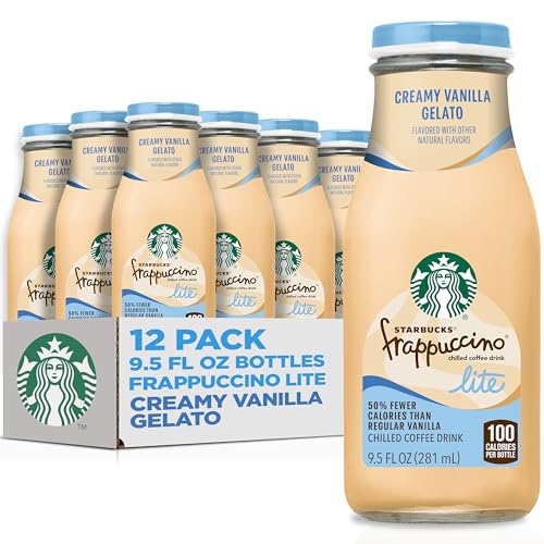 Starbucks Frappuccino Lite, Creamy Vanilla Gelato, 9.5oz, 12 Bottles, Buy 2 for HUGE savings!