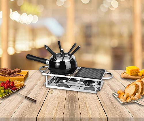 Conjunto Para Fondue Duplo 14pc Hauskraft Conjunto Para Fondue Duplo 14pc Preto Pacote De 14 No Volt