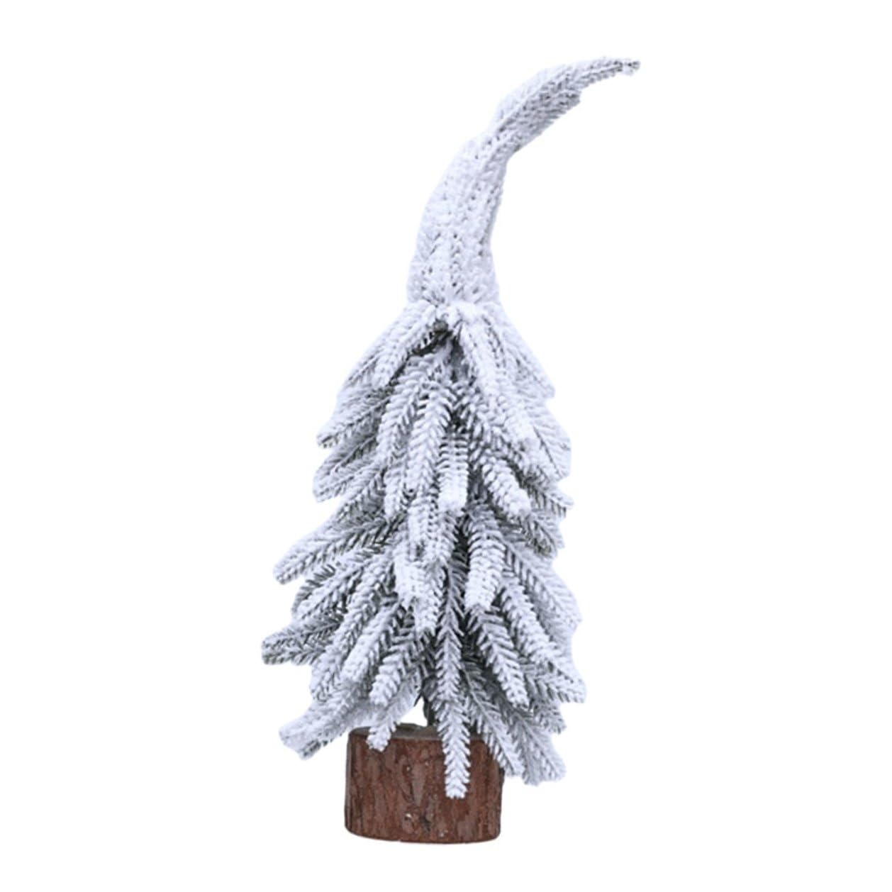 Árbol de Navidad pequeño de pino cubierto de nieve DIYEAH decoración de mesa festiva