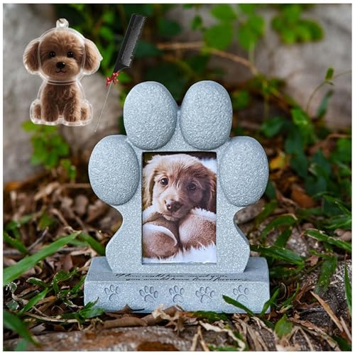 ペット 遺毛 ケース そして ペット記念フォトフレーム, 写真フレーム用スロットとペットの毛髪収集機能付き ペット葬儀ギフト 愛犬を亡くした方への慰問品,silver-A