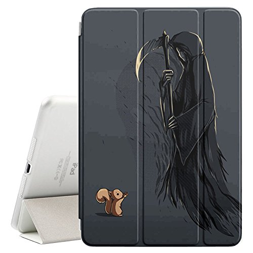 STPlus Squirrel With Grim Reaper Funny Smart Cover With Back Case + Auto Sleep/Wake Funtion + Stand for Apple iPad Air 2