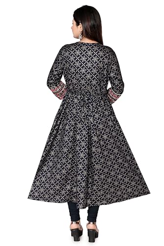 Image of Rayon Casual Ethnic Round Neck Embroidered Kurta for Women and Girls (310)
