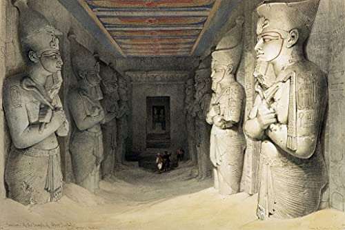 Affiches et gravures Abou Simbel Nubie David Roberts | Poster toile salon 60x90