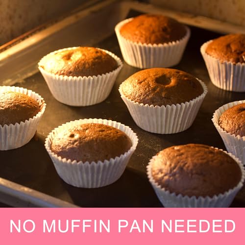 Forros para magdalenas a prueba de grasa tazas de papel para cupcakes LotFancy sin molde 200u 3