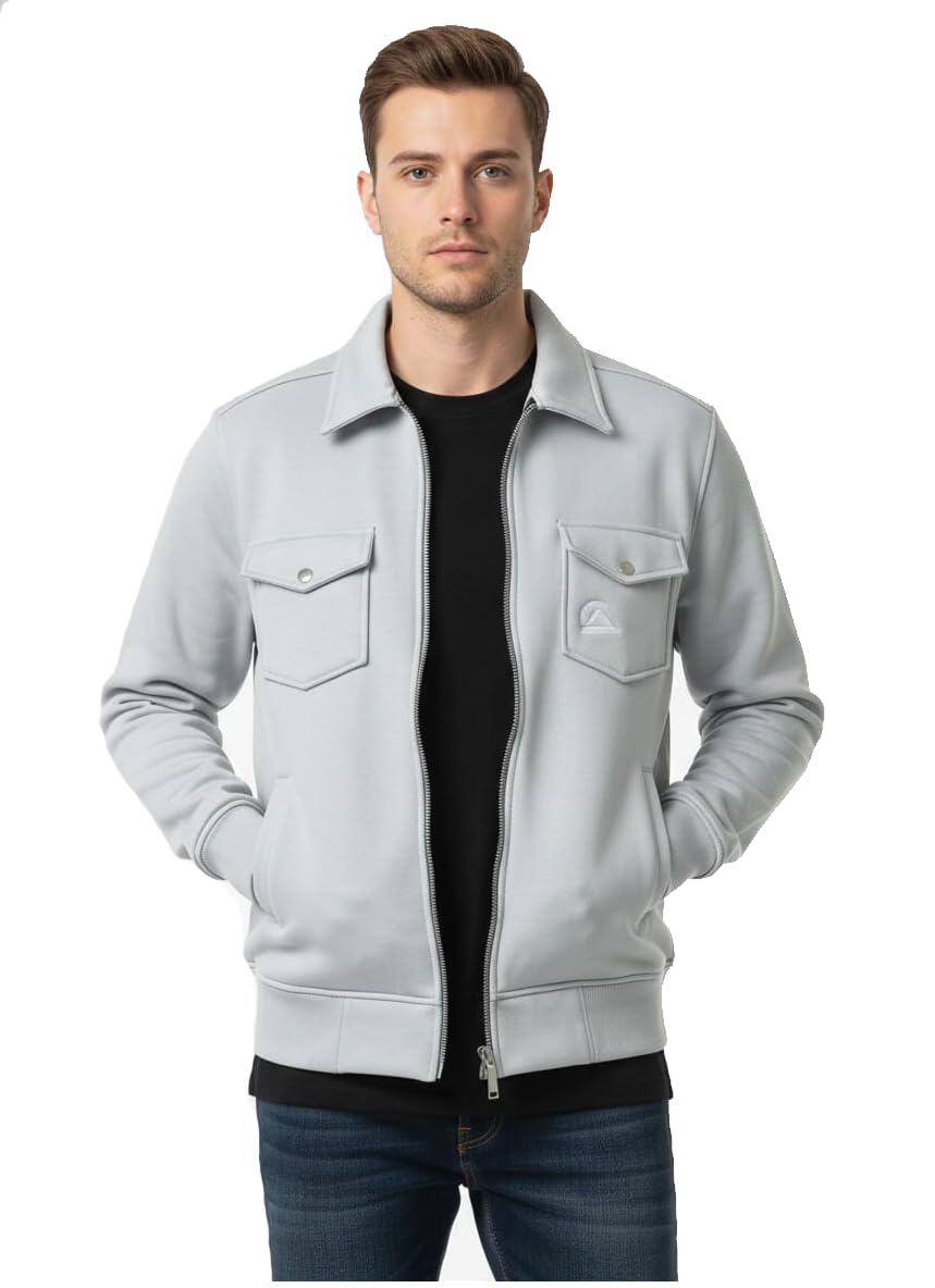 Men's Cotton Fleece Jackets with 4 Pockets(Youth, Gym, Church, Streetwear & Casual Wear) Heavy Quality with - 6 Colors Options | 800gm Weight-picture-16