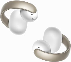 soundcore AeroClip by Anker, Auricolari Open-Ear, Cuffie Clip-On, Comfort Adattivo, Chiamate Chiare con 4 Microfoni e AI, Adattamento Stabile, Driver da 12mm per Suono Nitido, Design a Anello Aperto