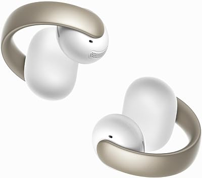soundcore AeroClip by Anker, Auricolari Open-Ear, Cuffie Clip-On, Comfort Adattivo, Chiamate Chiare con 4 Microfoni e AI, Adattamento Stabile, Driver da 12mm per Suono Nitido, Design a Anello Aperto