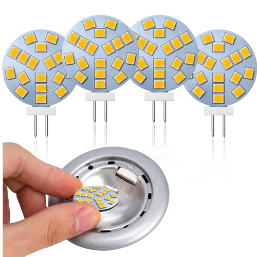 Lamptobe G4 LED 12V Warmweiss 2W entspricht 20W Halogen G4 Bi-Pin-Sockel AC/DC 12V 2700K 120 Weitwinkel 220LM Geeignet zum Unterbauleuchte Nicht Dimmbar 4er Pack