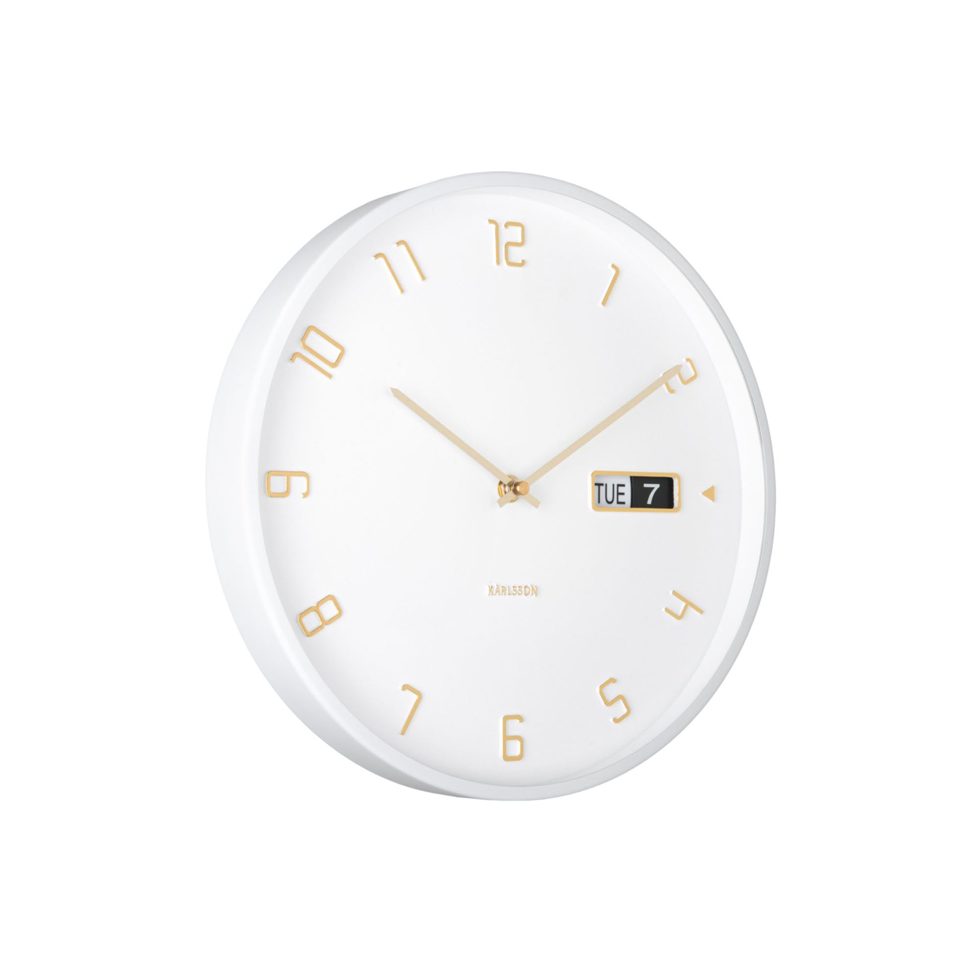 Karlsson Present Time "Data Flip Wall Clock - 30cm, White (KA5953WH)