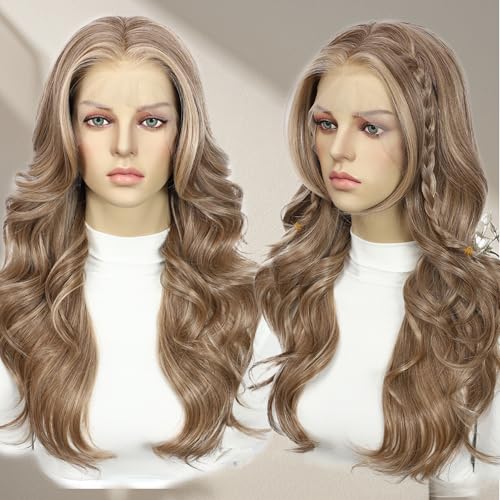 BABEHERS Brown Synthetic Lace Front Wig for Women 13x4 Pre