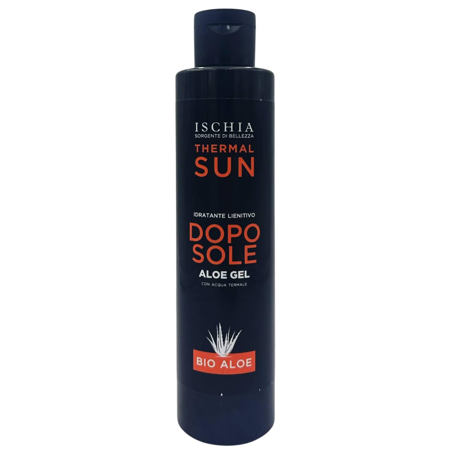 Ischia Sorgente di Bellezza After sun, feuchtigkeitsspendend und beruhigend für Körper und Gesicht, Thermal-Sun, mit Thermalwasser und Aloe Bio-Gel, 200 ml (Aftersun + Sonnenmilch LSF 50)