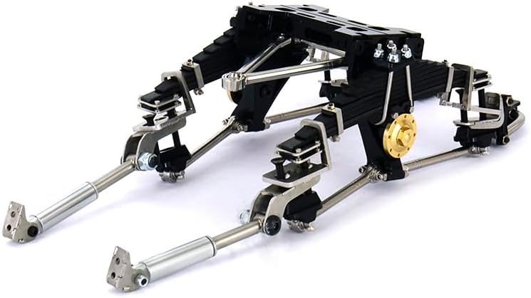 TOUCAN RC HOBBY Rear Suspension for 1/14 Scale LESU Differential Axles RC Tractor Semi Truck Dumper Model