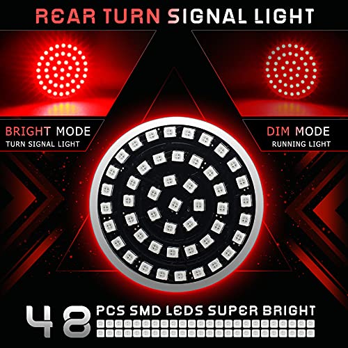 Quasco Led Turn Signals, 1157 Front Rear Turn Signal Lights Clear Lens Compatible With Harley Sportster Dyna Softail Road Street Glide Road King Cruiser Turing Iron 883 #TOP2
