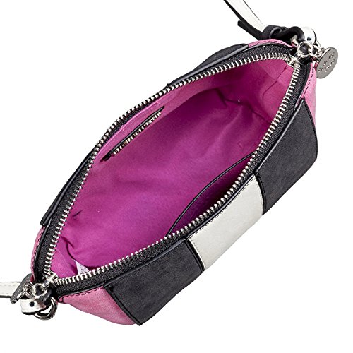 Sydney Love Color Block Cross Body Bag, Linen/Black/Fuchsia, Small2