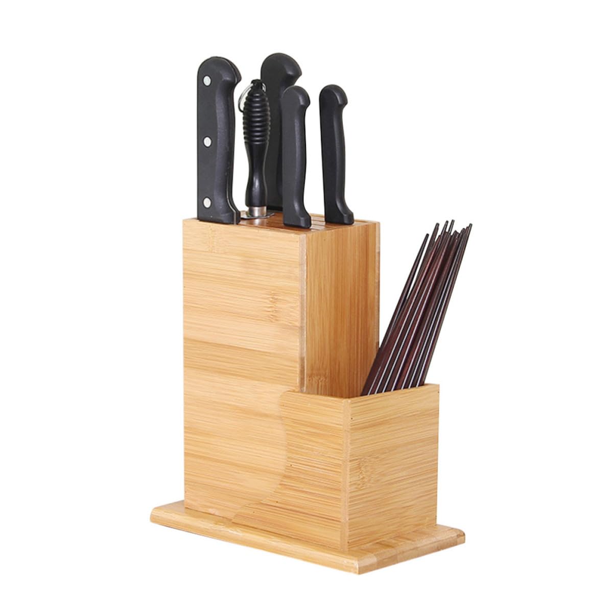 Support de rangement en bambou anti-basculement étagère à couteaux de cuisine stable