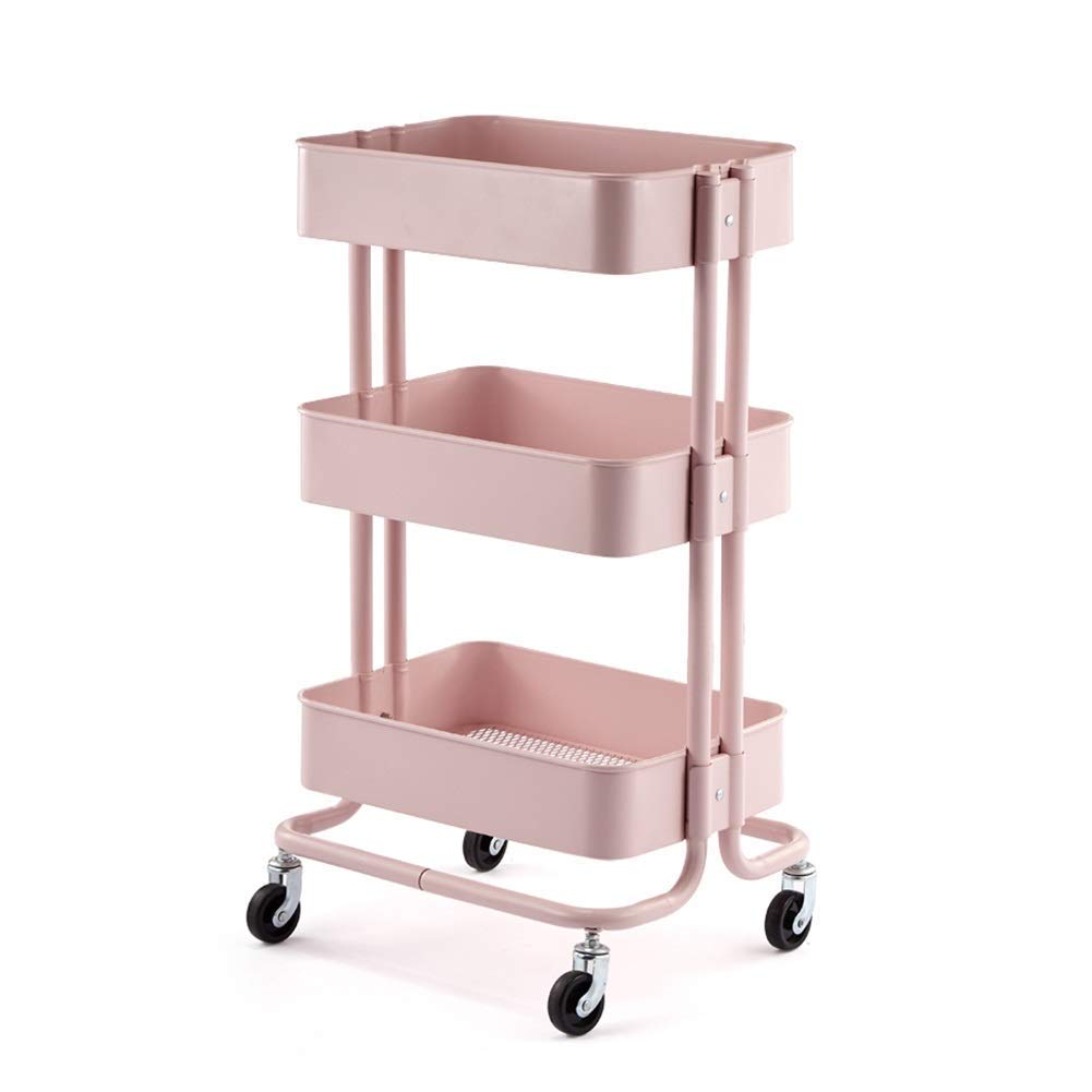 Chariot de stockage outils coiffeur et meuble cuisine sur roues