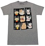 Family Guy Funny Photo Booth Poses Heather Gray T-shirt (Adult Large)
