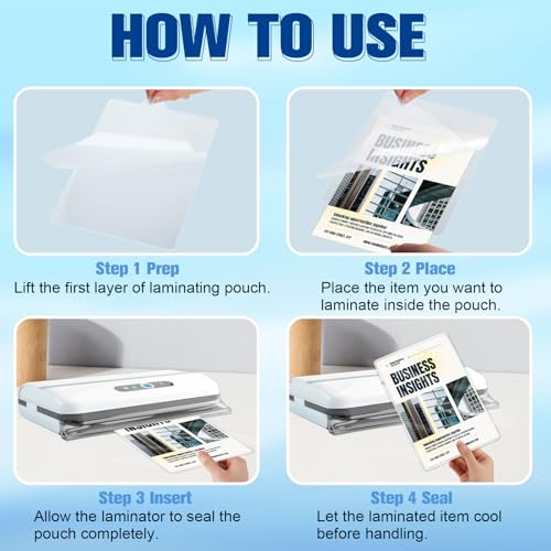 Image of 200 Pack 3 mil Lamination Pouches 5.5 inch x 8.5 inch Clear Half Page Laminating Pouches Photo Size Laminating Sheets Thermal Laminate Pouch for Menu Flashcards Sign Flyer Certificates