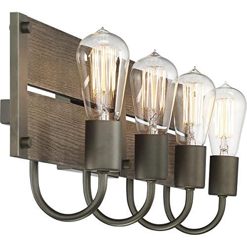 Image of Nuvo 60 /6430 Winchester 4-Light Wall Sconce Bronze & Aged-Wood Finish - 60-6430