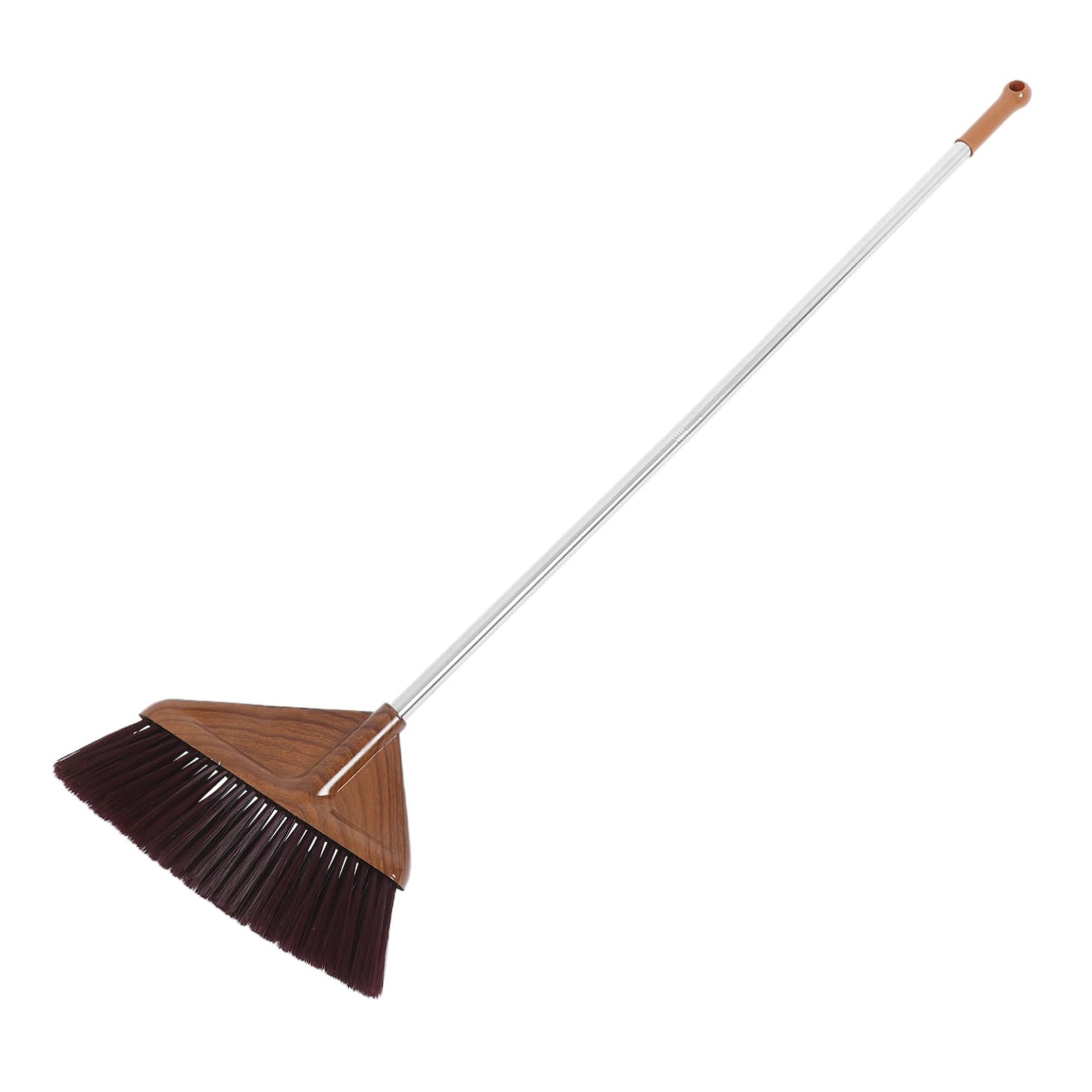 Didiseaon Plastic Hair Broom Long Handle Soft Bristle Broom for Kitchen Wood Grain for Home