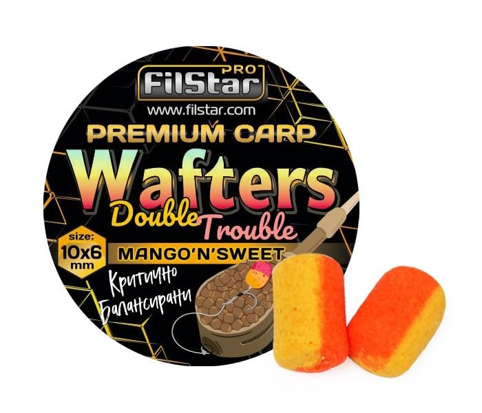 REDDIX Fishing Wafters, Multi-colour, Premium Carp Course Feeder Flaoting Bait, Floating Double Trouble Wafters (Mango'N'Sweet)