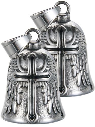 Image of Motorcycle Bell Guardian Angel Charm - Weather-resistant Good Luck Gremlin Bells With Gift Box, Legend Card, Keychain