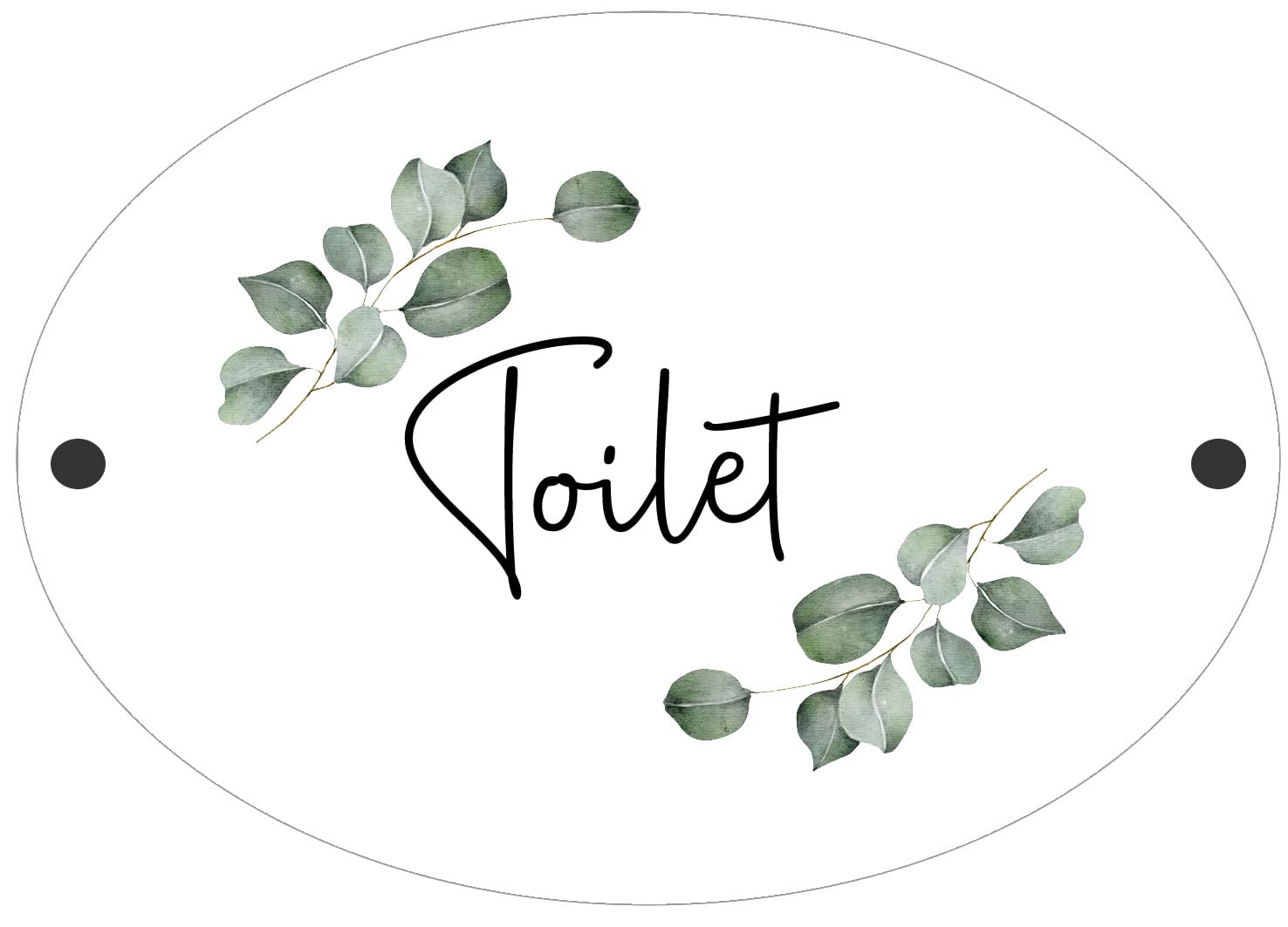Maisie Moo Gifts Limited Toilet Home Door Sign Eucalyptus Leafy Design - Bathroom Or (Toilet)