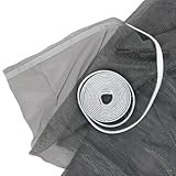 Mosquitera extraíble de tul 170 cm x 170 cm, color gris