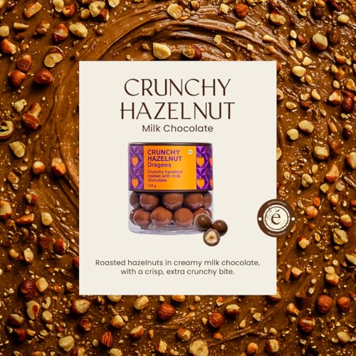 Image of Entisi Nutties Chocolates - Hazelnut Chocolate Coated Crunchy Dragees Jar - Gourmet Chocolate Nuts - Gift Jar - Smooth & Crunchy Milk Chocolate Treat - 120g