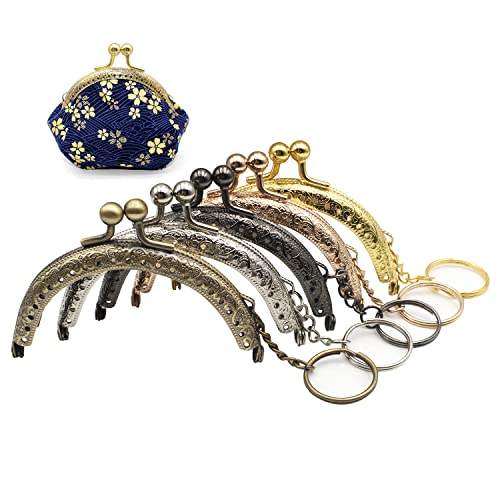 👝【Design Retrò】Bellissima maniglia classica con telaio in metallo, scolpito in stile retrò, bello, fori per cucire e facile da fissare, installazione conveniente.