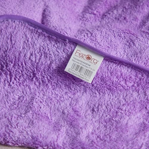Image of Fezora Microfiber Bath Towel for Men & Women - Large Size 70x140 cm, 400 GSM, Ultra Soft, Quick Dry, Lightweight & Super Absorbent Towel for Bathroom, Gym, Spa, Travel & Swimming (Purple)